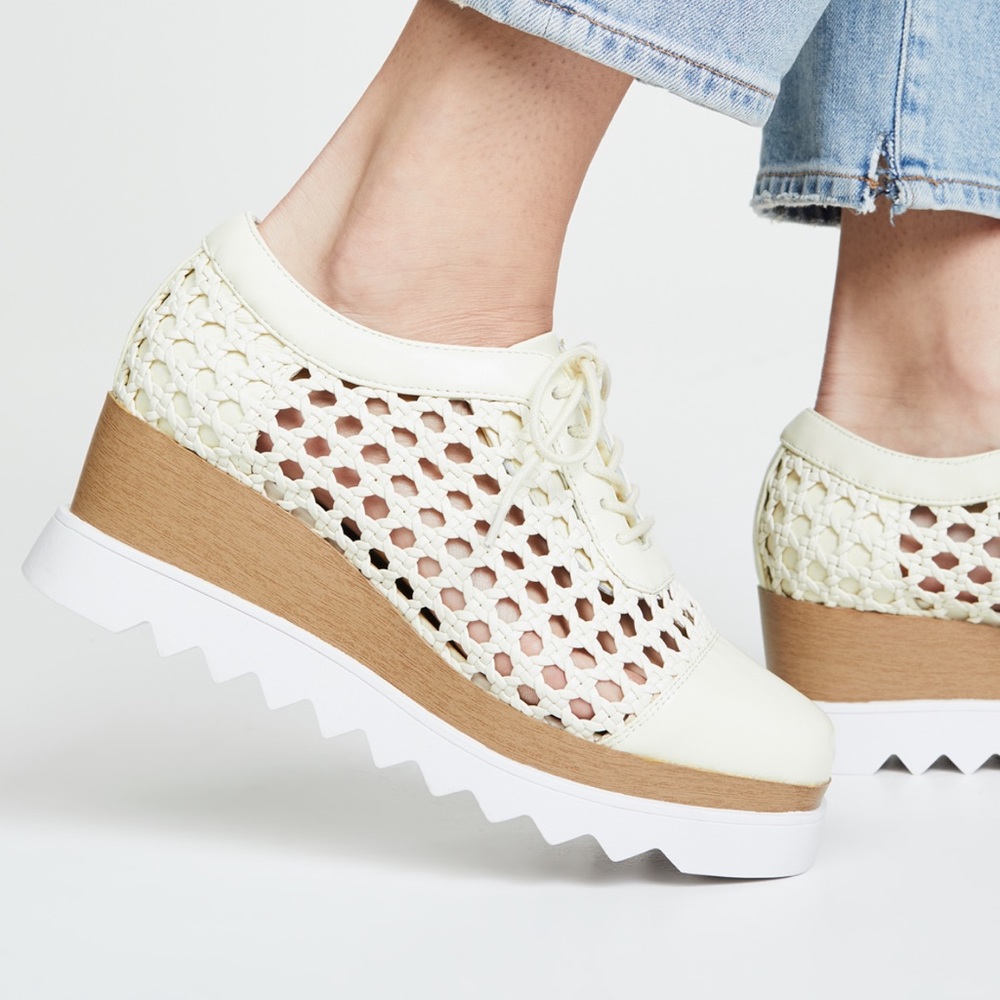Sol Sana Fremont Wedge Oxfords in IVORY